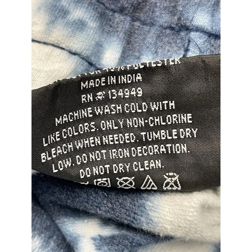 True Religion Size Medium Tie Dye Jogger Drawstring Dark Blue Spots Sweatpants
